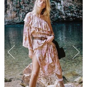 jungle one shoulder dress